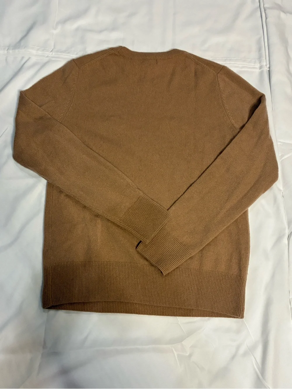 Quince 100% Cashmere Crewneck Sweater XS Camel Tan Minimalist